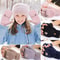 Winter Plush Fingerless Flip Gloves For Women Soft Warm Thickened Outdoor Gloves 1
