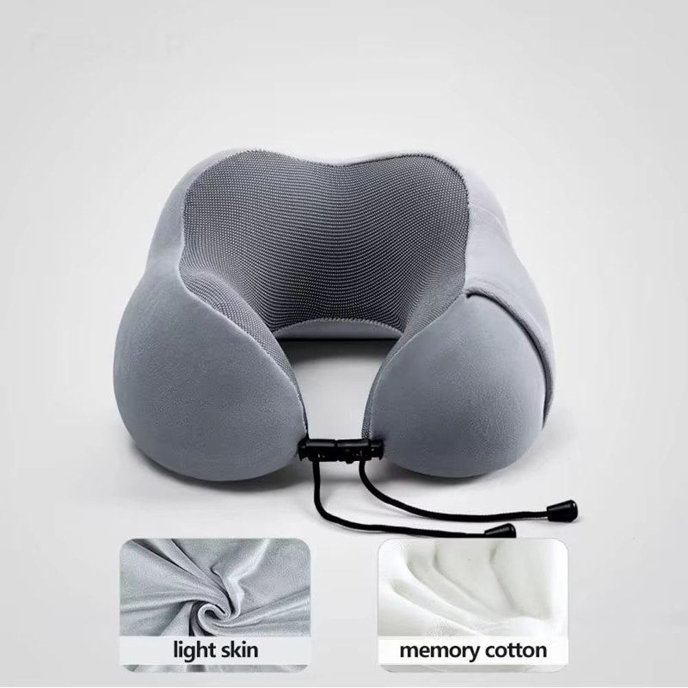 UShaped Memory Foam Travel Neck Pillow Soft Cervical Support Airplane Pillow 7