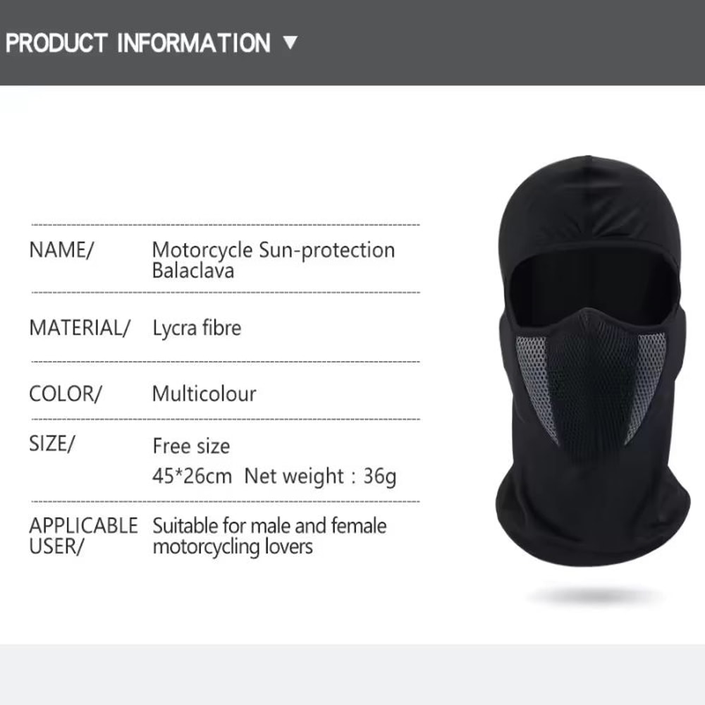 Full Face Windproof Cycling And Motorcycle Balaclava Breathable Outdoor Sports Headgear 2