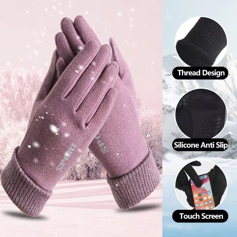 Winter Biker Touchscreen Waterproof Windproof Gloves For Women Warm Motorcycle And Outdoor Sports 0