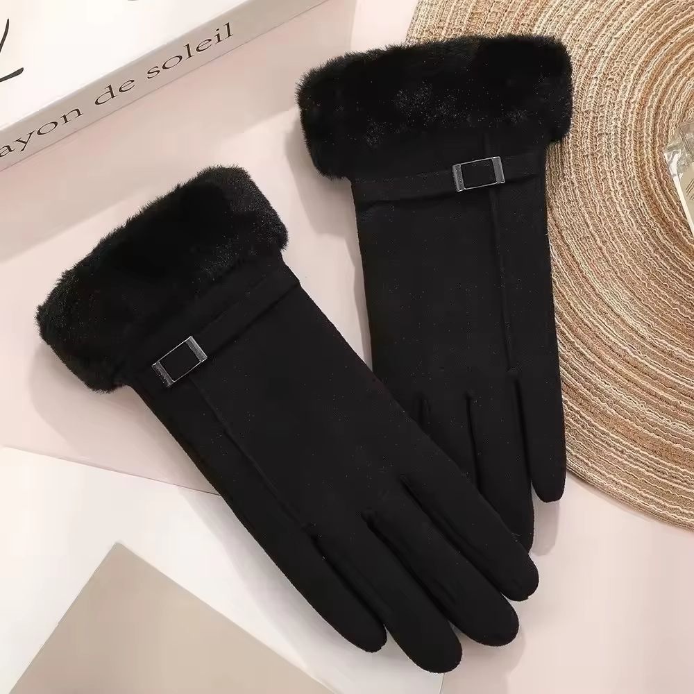 Womens Waterproof Touch Screen Winter Ski Gloves Thickened Fleece Warm Outdoor Riding And Mountain 8