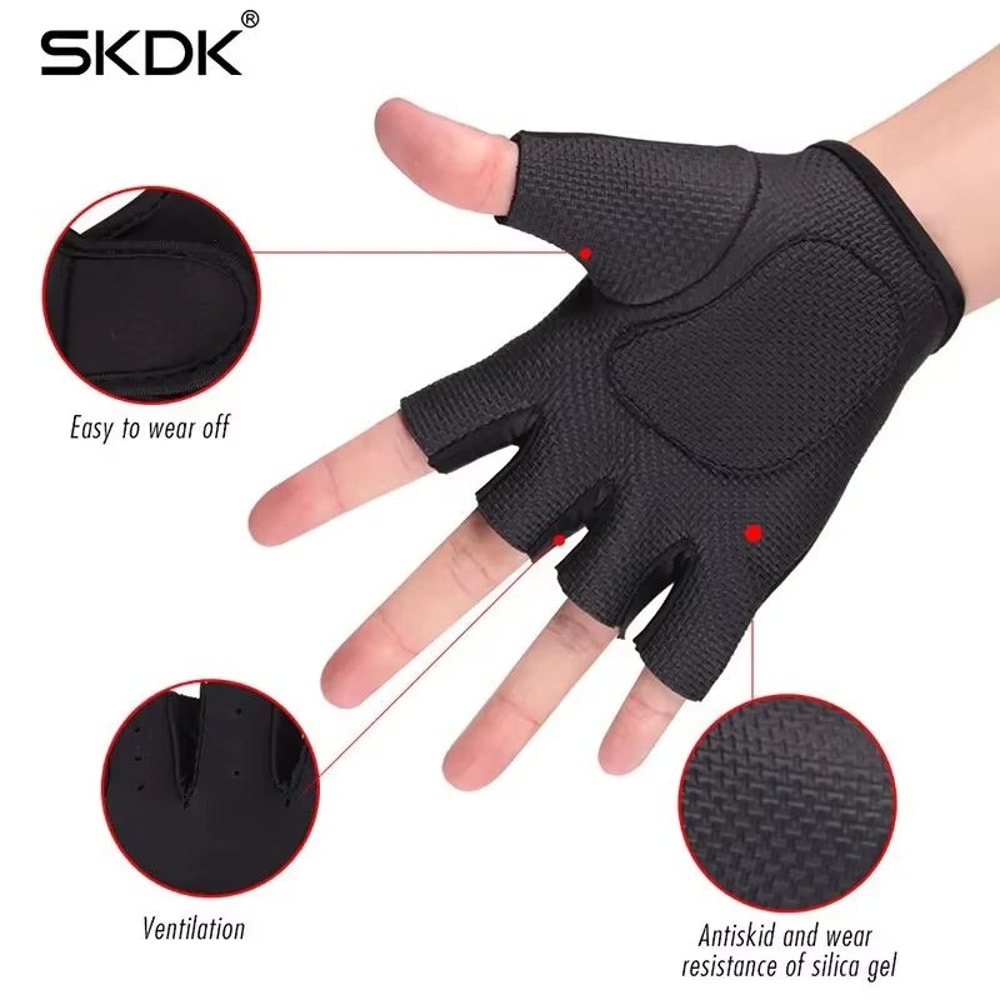 Sports Half Finger AntiSlip Breathable Gloves For Men And Women Cycling Fitness And Outdoor Protec 2