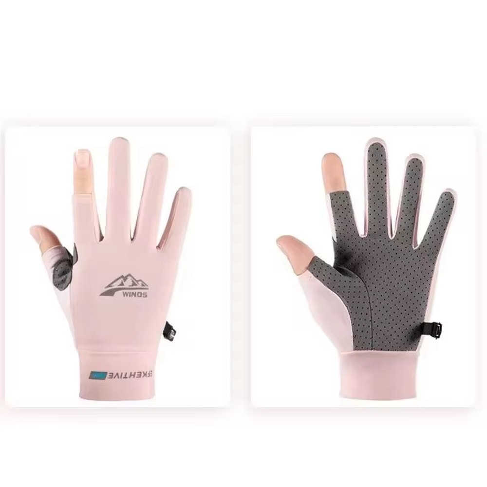 Ice Silk Sunscreen UV Protection Outdoor Sports Gloves AntiSlip Driving Cycling Fishing Summer Glo 13