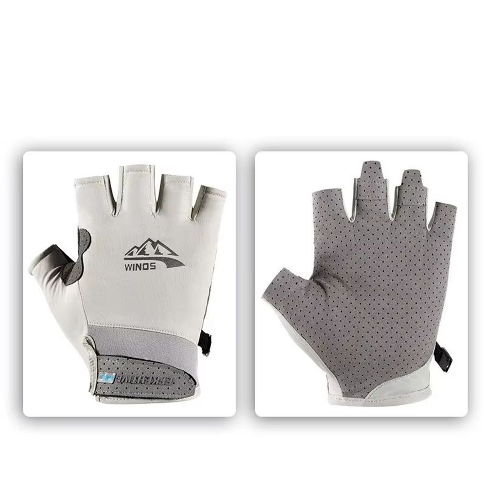 Ice Silk Sunscreen UV Protection Outdoor Sports Gloves AntiSlip Driving Cycling Fishing Summer Glo 6