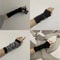 Winter Warm Long Sleeves Fingerless Knitted Gloves For Men Women Elastic HipHop Elbow Mittens Out 1