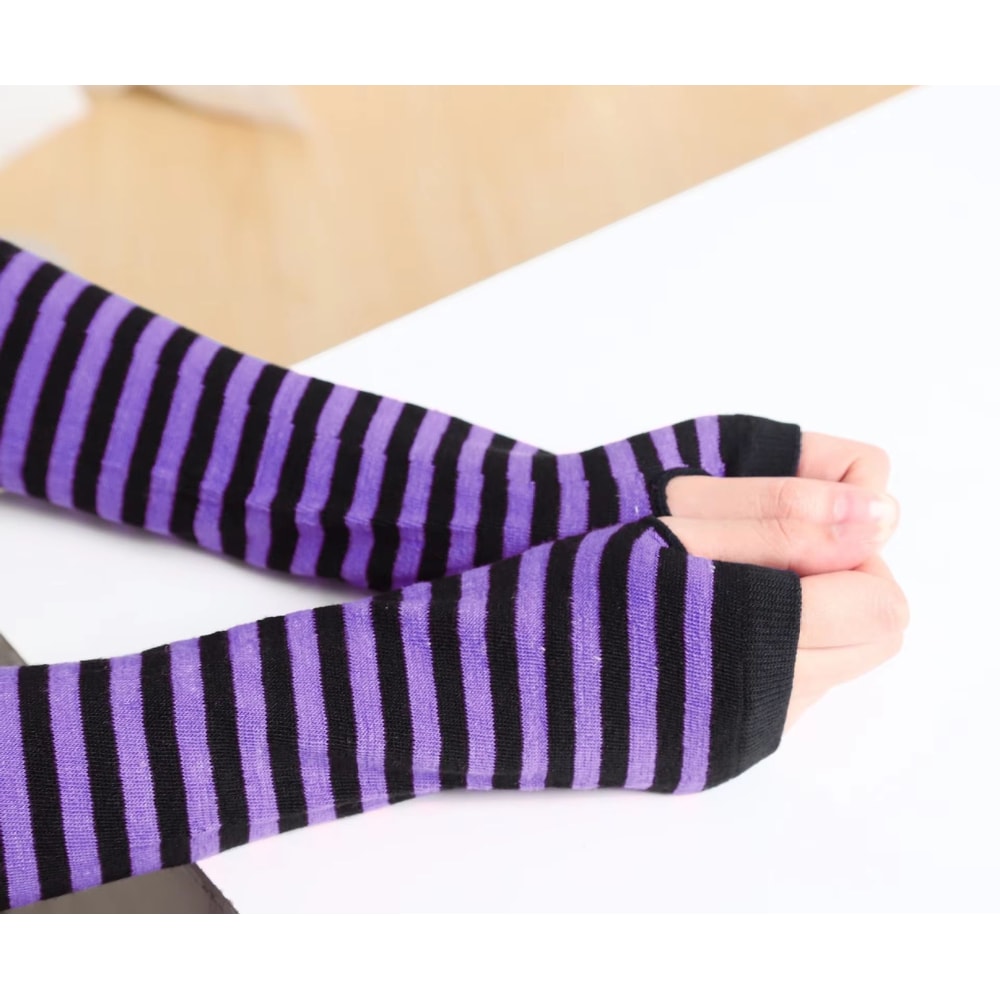 Winter Warm Long Sleeves Fingerless Knitted Gloves For Men Women Elastic HipHop Elbow Mittens Out 10