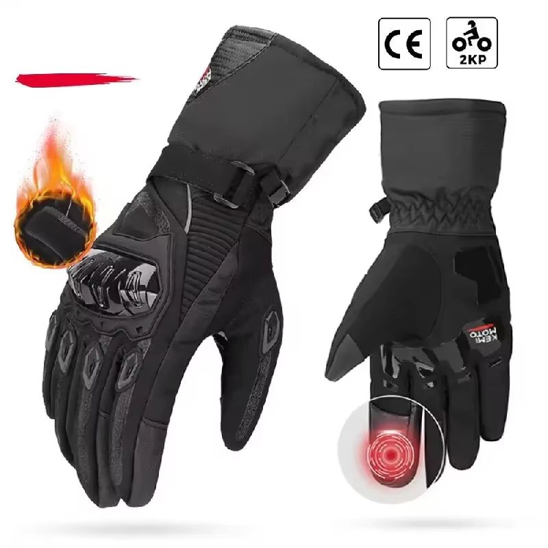 Windproof Leather Motorcycle Gloves Touch Screen Compatible Motocross Motorbike Riding Gloves For 0