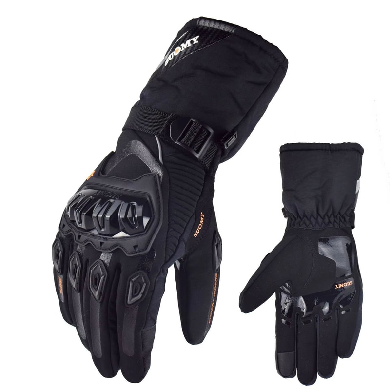 Windproof Leather Motorcycle Gloves Touch Screen Compatible Motocross Motorbike Riding Gloves For 6