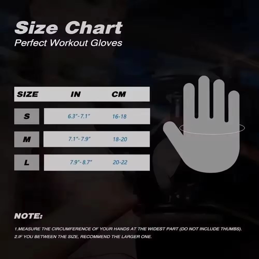 AntiSlip Fingerless Gym Gloves ShockAbsorbing Breathable Sports Gloves For Training Weight Lifting 5