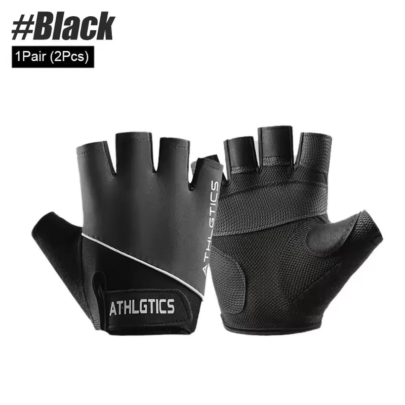 AntiSlip Fingerless Gym Gloves ShockAbsorbing Breathable Sports Gloves For Training Weight Lifting 6