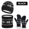3Piece Winter Beanie Gloves Snood Scarf Set Thickened FleeceLined Hat And Neck Warmer Set For Men 7