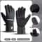 Black Waterproof Winter Fleece Gloves Full Waterproof TouchScreen Cycling Motorbike Running Skiin 6