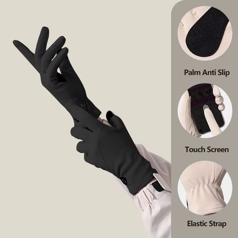 Womens Winter Ski Gloves TouchScreen Compatible With German Velvet Inner Lining Windproof AntiSlip 6