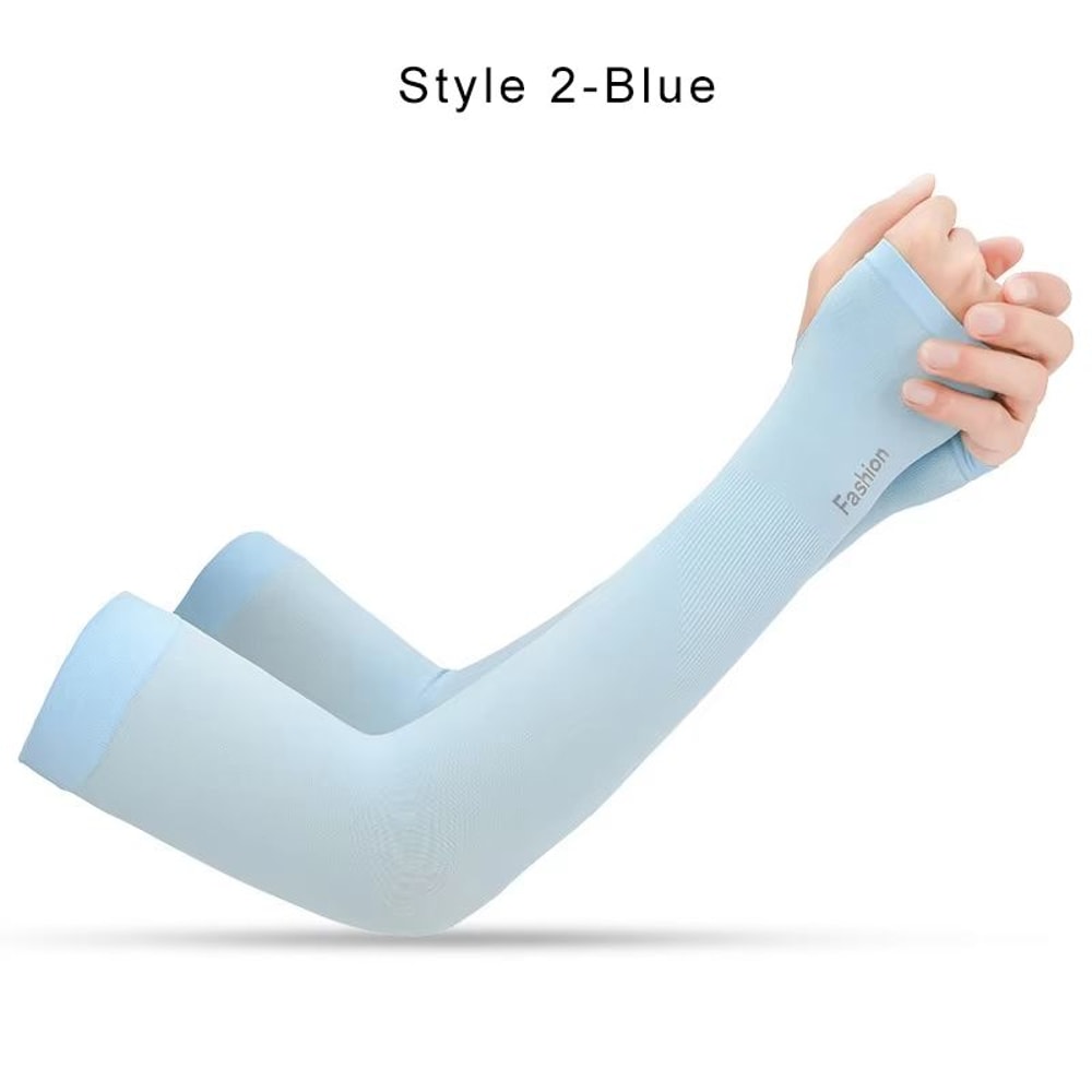 UV Sun Protection Outdoor Cycling Arm Sleeves Cool Elastic AntiSlip Sports Arm Covers For Men And 10