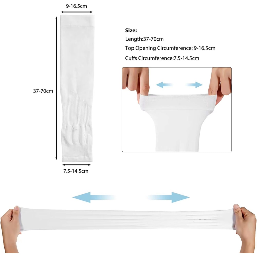 UV Sun Protection Outdoor Cycling Arm Sleeves Cool Elastic AntiSlip Sports Arm Covers For Men And 5