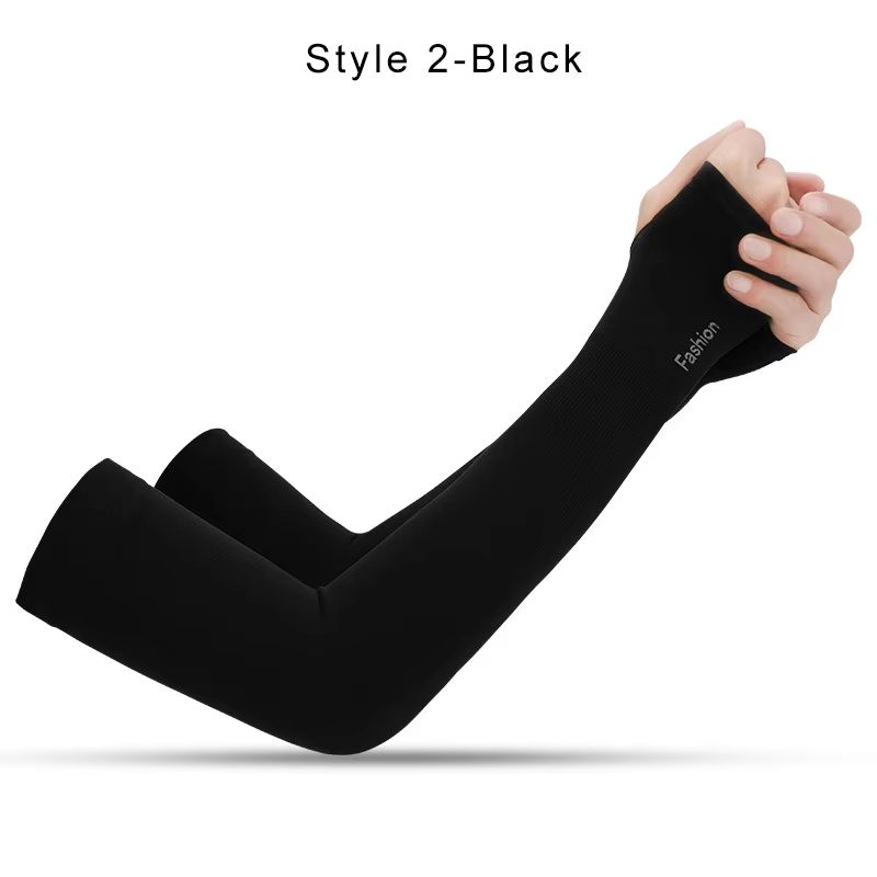 UV Sun Protection Outdoor Cycling Arm Sleeves Cool Elastic AntiSlip Sports Arm Covers For Men And 6