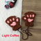 Cute Cat Claw Winter Half Finger Gloves Thick Fluffy Bear Paw Plush Fingerless Mittens For Women A 13