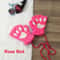 Cute Cat Claw Winter Half Finger Gloves Thick Fluffy Bear Paw Plush Fingerless Mittens For Women A 17