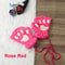 Cute Cat Claw Winter Half Finger Gloves Thick Fluffy Bear Paw Plush Fingerless Mittens For Women A 17