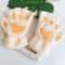 Cute Cat Claw Winter Half Finger Gloves Thick Fluffy Bear Paw Plush Fingerless Mittens For Women A 3