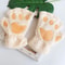 Cute Cat Claw Winter Half Finger Gloves Thick Fluffy Bear Paw Plush Fingerless Mittens For Women A 3