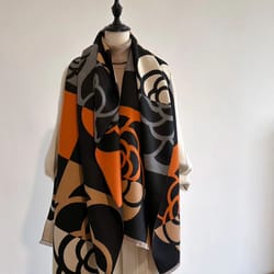 luxury women's cashmere winter scarf – thick warm pashmina shawl wrap blanket bufanda