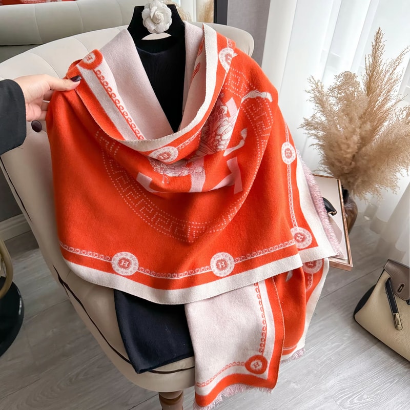Luxury Womens Thick Cashmere Winter Scarf Oversized Pashmina Shawl Wrap Blanket Bufanda 5