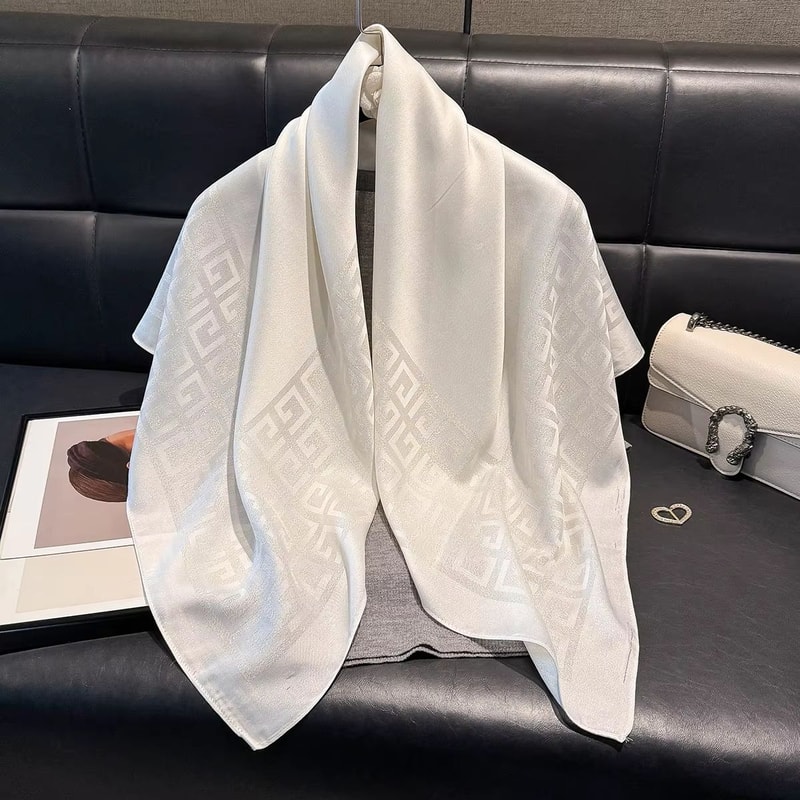 Womens SilkLike Square Hijab Scarf 2756x2756in Fashion Sun Protection Shawl Headscarf 4