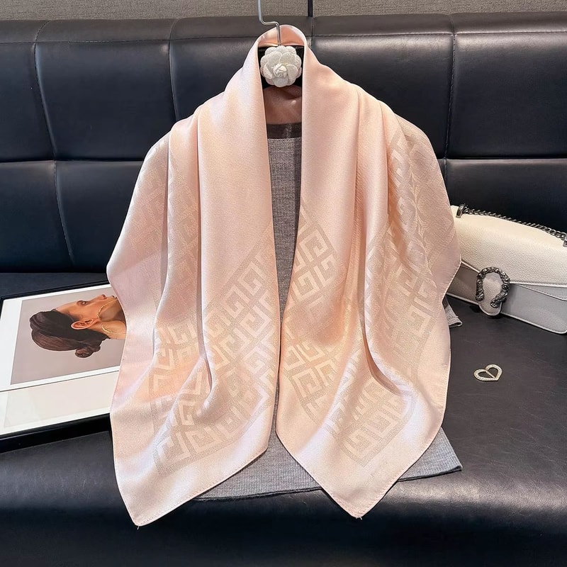 Womens SilkLike Square Hijab Scarf 2756x2756in Fashion Sun Protection Shawl Headscarf 10