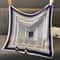 Womens Striped Silk Satin Square Scarf 2756x2756in Elegant Headband Neck Wrap Bandana 5