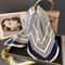 Womens Striped Silk Satin Square Scarf 2756x2756in Elegant Headband Neck Wrap Bandana 8