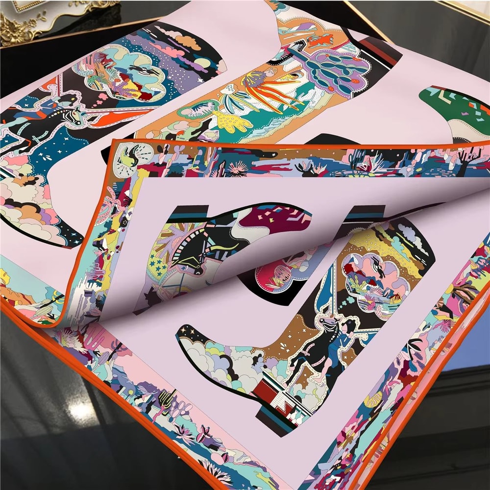 TwoSided Twill Women Scarf Sunscreen Shawl 3543in For Head Wrap Neck Accessory 5