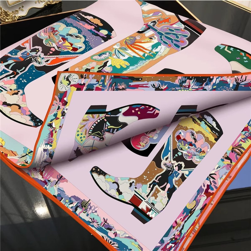 TwoSided Twill Women Scarf Sunscreen Shawl 3543in For Head Wrap Neck Accessory 5