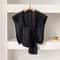 Women Lightweight Knit Neck Cape Solid Color Summer Shawl For Office Air Conditioning 7