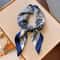 Luxury Printed Satin Silk Scarf 2756x2756in Square For Women Hair Hijab Neck Tie 0