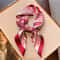 Luxury Printed Satin Silk Scarf 2756x2756in Square For Women Hair Hijab Neck Tie 2