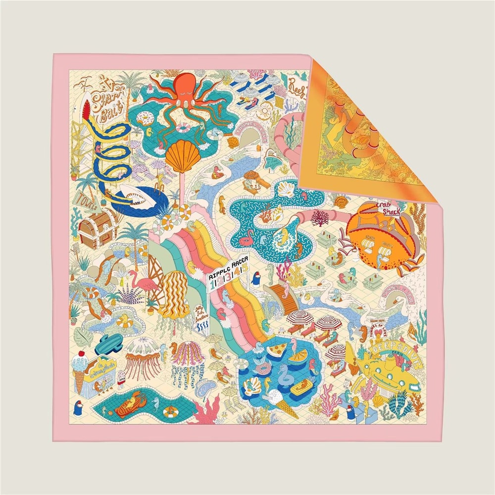 TwoSided Print Headband Scarf 3543x3543in For Women Hijab Neck Wrap Beach Sun Protection Shawl 7