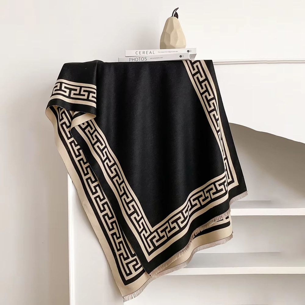 TwoSided Print Pashmina Shawl Soft Warm Winter Blanket Scarf For Women 1