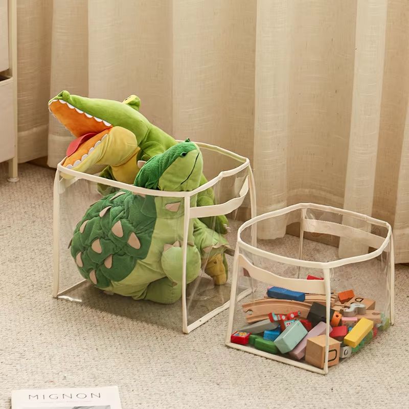 Large Transparent Childrens Toy Storage Basket Extra Capacity Multifunctional Organizer 1