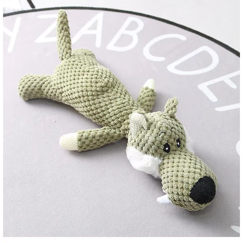 Plush Cartoon Puppy Dog Toy Interactive Chew And Squeak Toy For Small Dogs 4