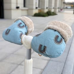 windproof infant stroller gloves children's outdoor winter mittens cartoon printed hands warmer scooter accessory