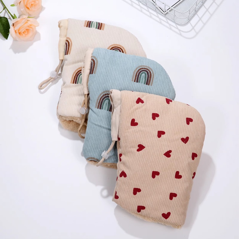 Windproof Infant Stroller Gloves Childrens Outdoor Winter Mittens Cartoon Printed Hands Warmer Scoo 1