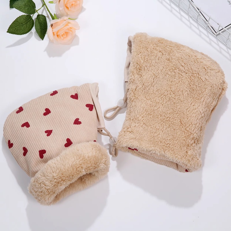 Windproof Infant Stroller Gloves Childrens Outdoor Winter Mittens Cartoon Printed Hands Warmer Scoo 3