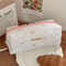 Fashion Cherry Quilted Cotton Makeup Bag Portable Cosmetic Tote For Women 14