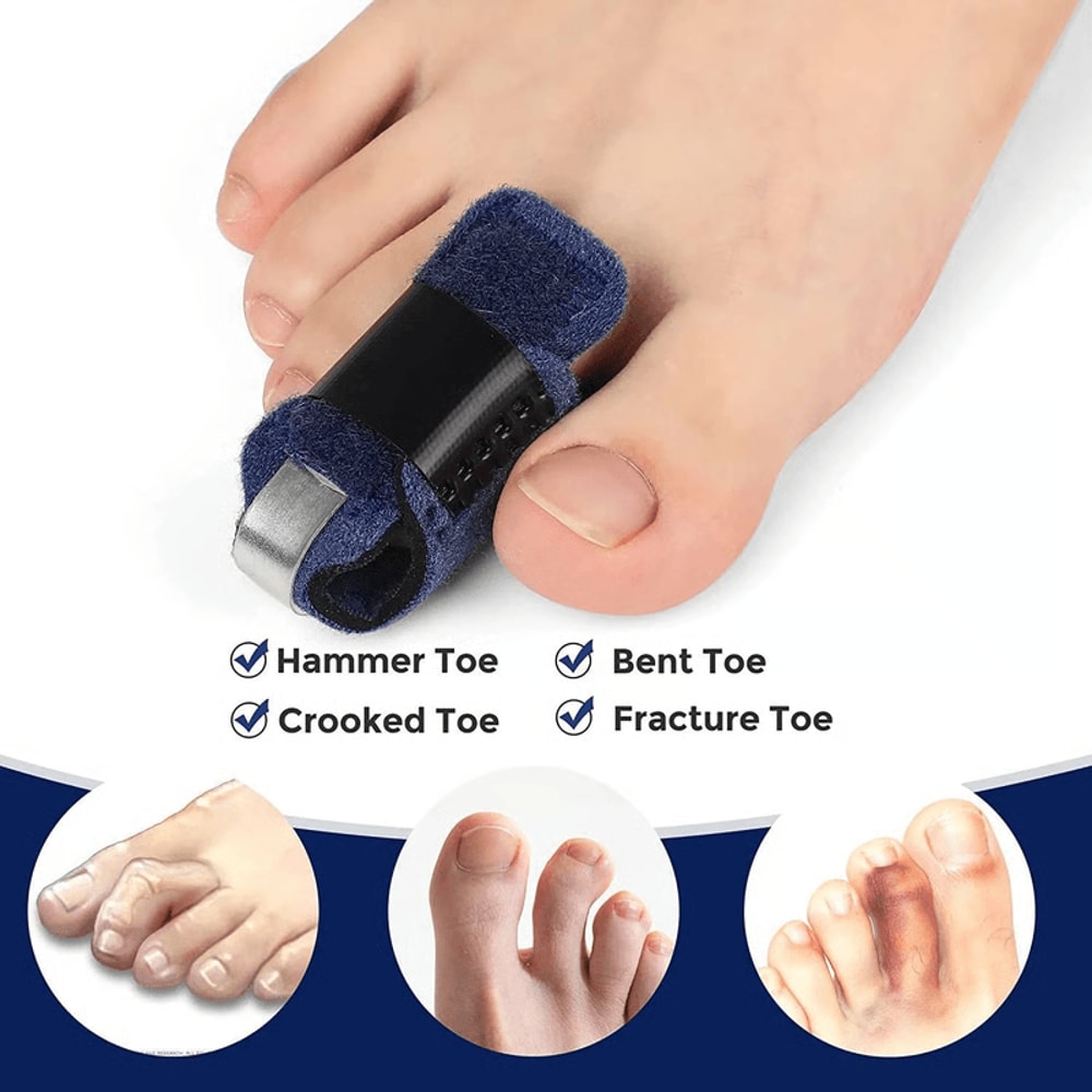 Soft toe splint on overlapping toes
