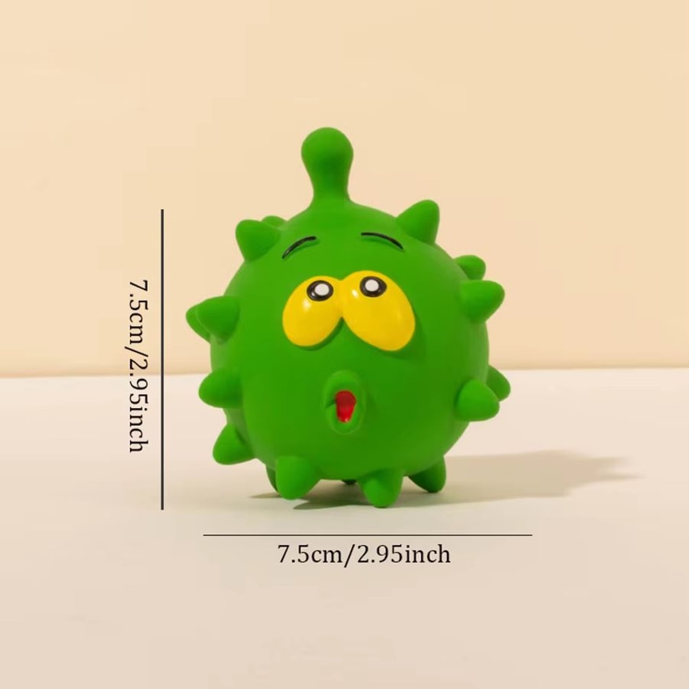 Cute Squeaky Puppy Chew Toy BiteResistant Thorn Molar Cleaner Interactive Dog Toy 9