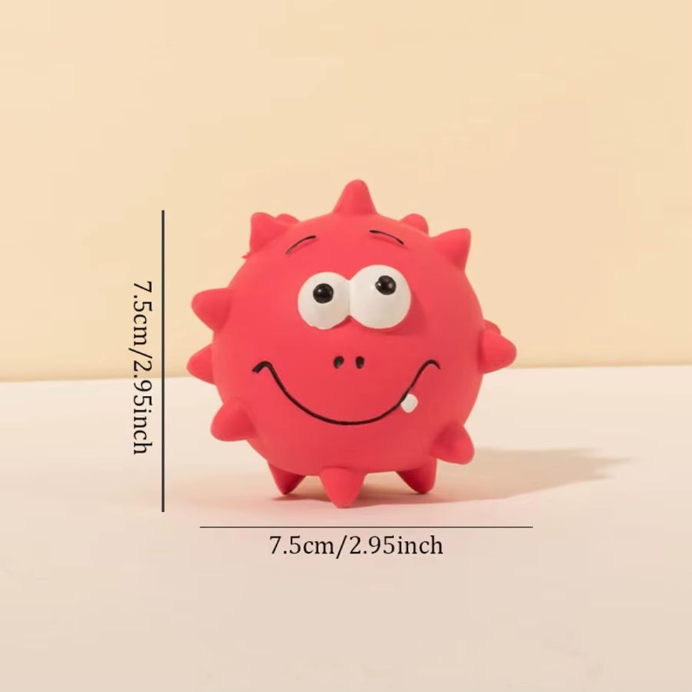 Cute Squeaky Puppy Chew Toy BiteResistant Thorn Molar Cleaner Interactive Dog Toy 7