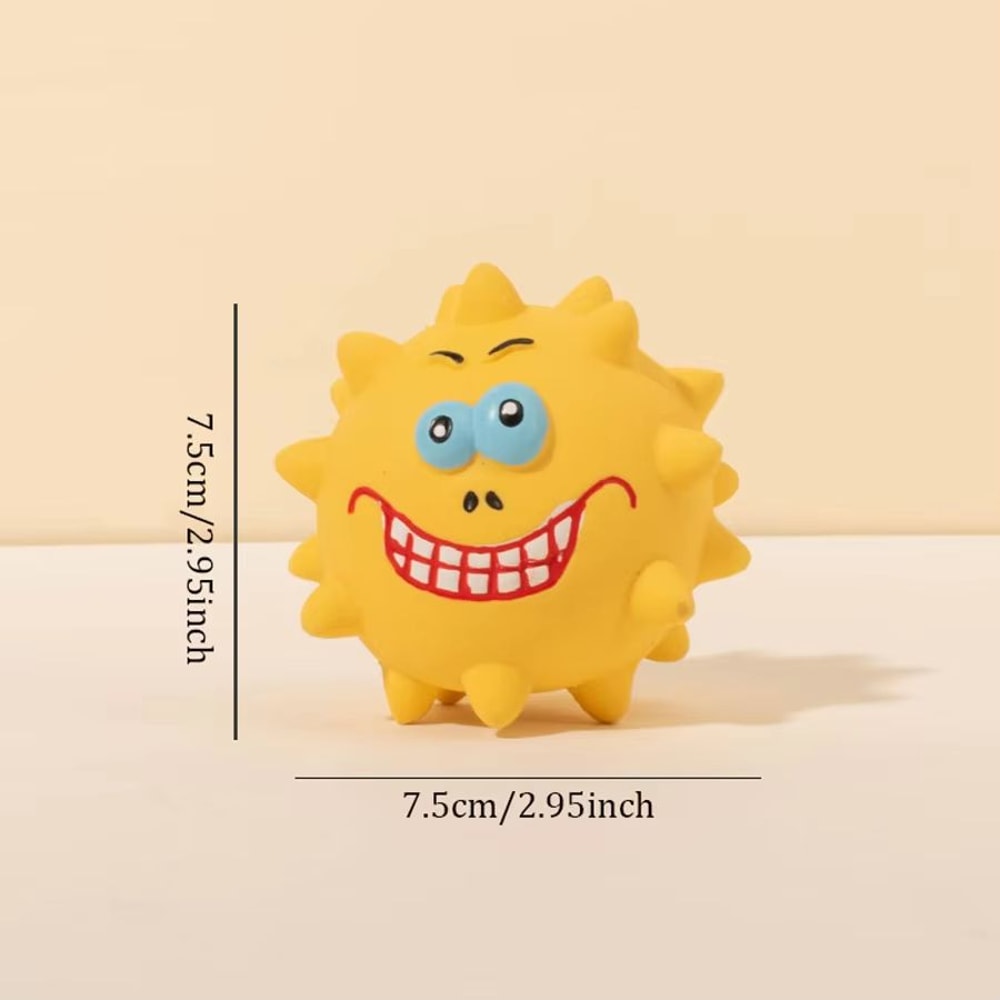 Cute Squeaky Puppy Chew Toy BiteResistant Thorn Molar Cleaner Interactive Dog Toy 8