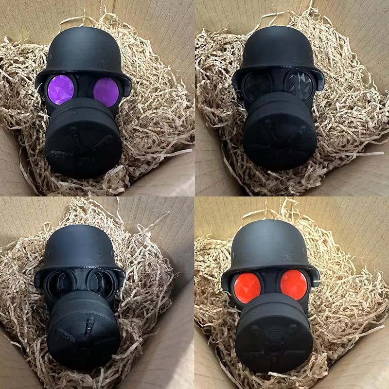 3D Trailer Hitch Ball Cover With Steel Helmet And Gas Mask Design Rust Protection Accessory 4