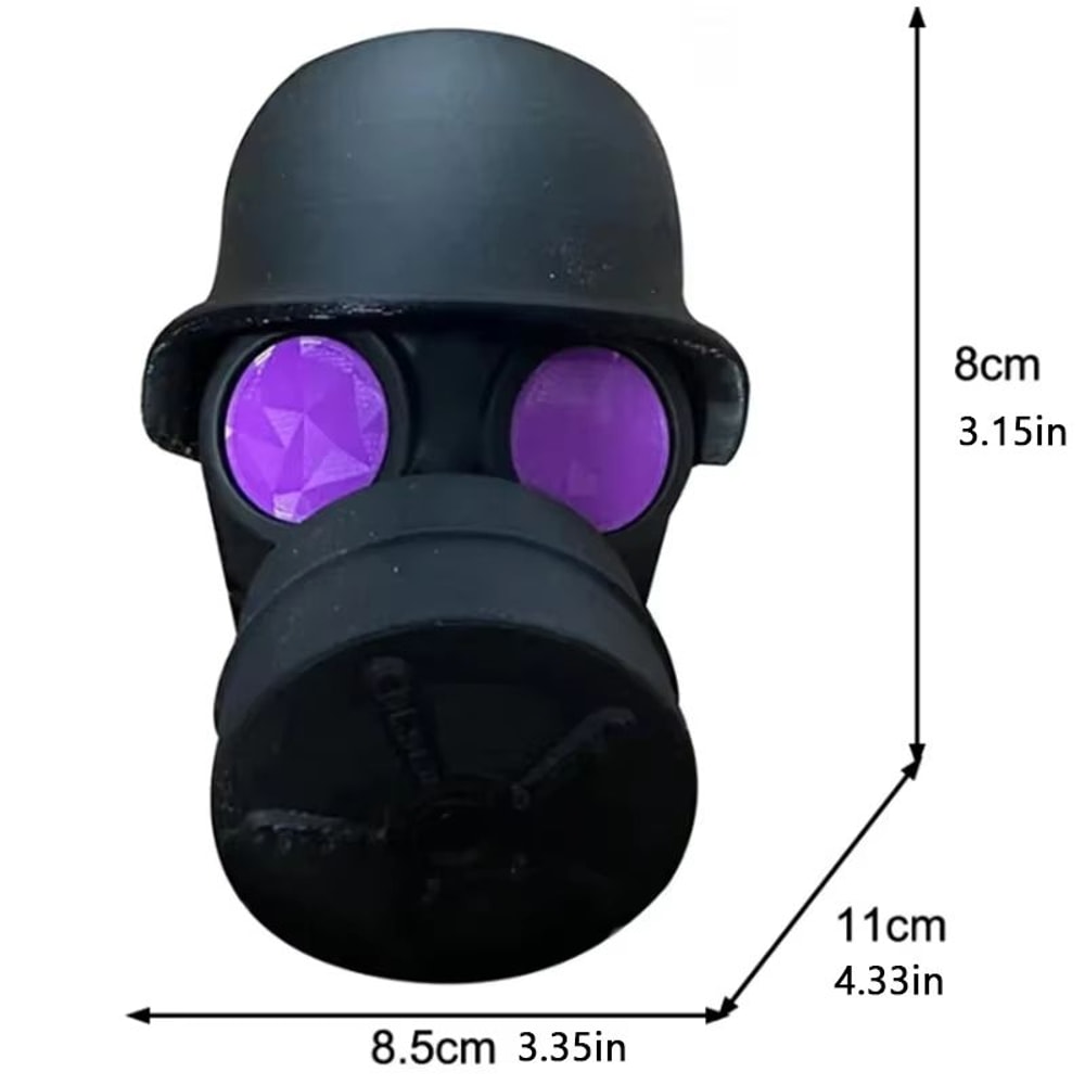 3D Trailer Hitch Ball Cover With Steel Helmet And Gas Mask Design Rust Protection Accessory 5